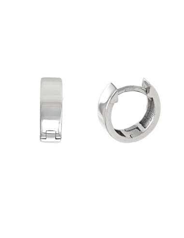 Pendientes para Mujer de plata Aros Liso Brillo - Salvatore 232A0010