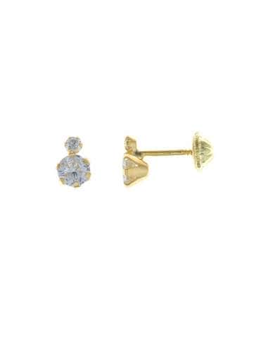 Pendientes para Mujer de plata Punto de Luz con Tres Circonitas - Salvatore 1173A0129
