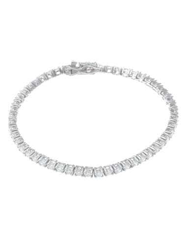 Pulsera para Mujer de Plata Rodiada con Circonitas - Salvatore 103P0022