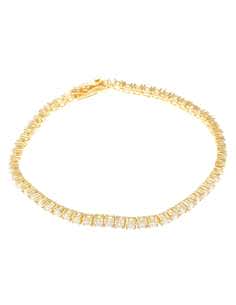 Pulsera para Mujer de Plata Baño dorado con Circonitas - Salvatore 103P0027