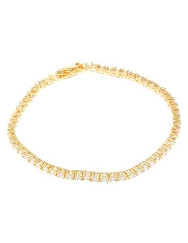 Pulsera para Mujer de Plata Baño dorado con Circonitas - Salvatore 103P0027