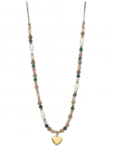 Collar para Mujer de Acero Dorado con Piedras - Lotus LS2553/1/2