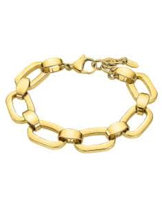 Pulsera para Mujer Eslabones de Acero Dorado - Lotus LS2581/2/2