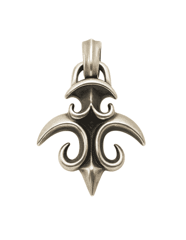 Colgante para Mujer de plata en forma de Flor de Lis Maciza - Plata 925