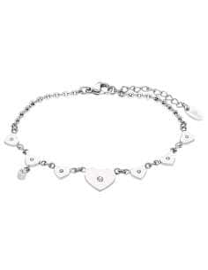 Pulsera para Mujer de Acero en forma de corazones y circonitas - Lotus LS2034/2/1
