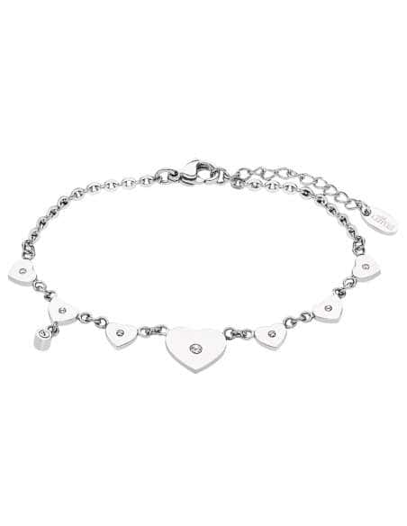 Pulsera para Mujer de Acero en forma de corazones y circonitas - Lotus LS2034/2/1