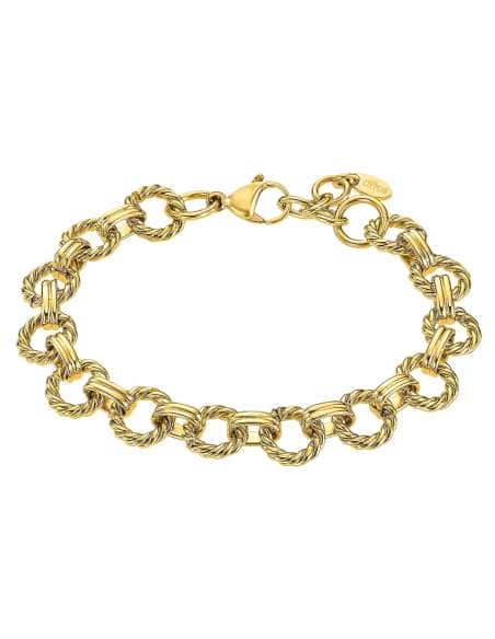 Pulsera para Mujer Eslabones de Acero Dorado- Lotus LS2580/2/2