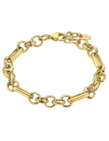 Pulsera para Mujer Eslabones de Acero Dorado - Lotus LS2579/2/2