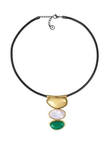 Collar para Mujer de Acero Bicolor y Piedras Naturales- Viceroy 14348C01019