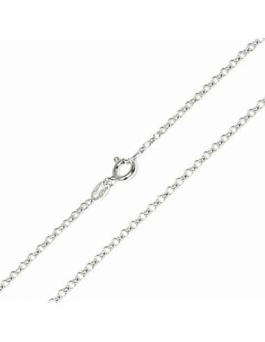 Cadena de plata Rolo Unisex 43 cm - Plata 925