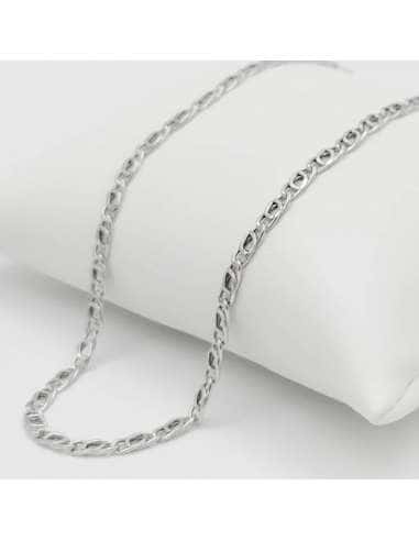 Cadena de Plata tipo Ojo de Perdiz con Cierre Mosquetón – Plata de Ley 925