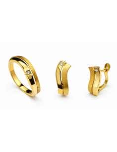 Conjunto de Comunión con circonitas – Oro Amarillo  18K