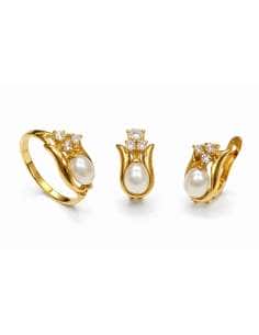 Conjunto de Comunión con Perlas y circonitas