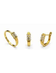 Conjunto de Comunión con Perla Diseño Circular – Oro Bicolor 18K