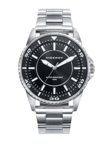 Reloj para Niño Deportivo con Correa de Acero y Esfera Negra - Viceroy 46773-57