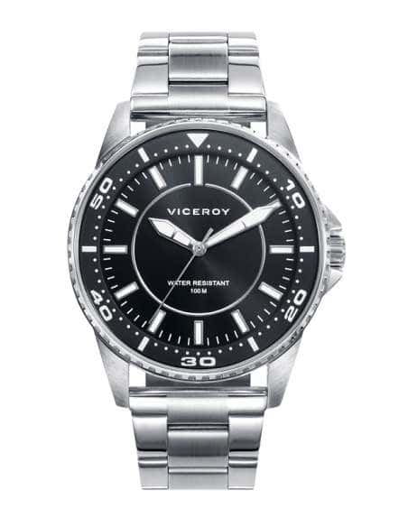 Reloj para Niño Deportivo con Correa de Acero y Esfera Negra - Viceroy 46773-57