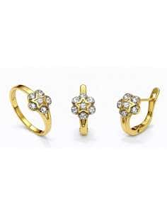 Conjunto de Comunión Estrella con Circonitas – Oro Amarillo 18K