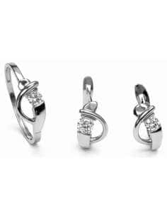 Conjunto de Comunión con Circonita – Oro Blanco 18K
