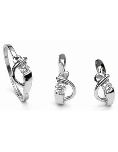 Conjunto de Comunión con Circonita – Oro Blanco 18K