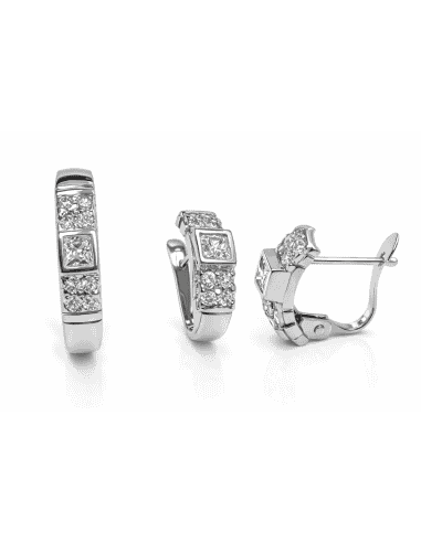Conjunto de Comunión en Oro Blanco con Circonitas – Oro Blanco 18K