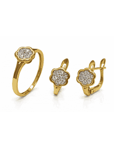 Conjunto de Comunión en Oro Amarillo con Circonitas – Oro 18K