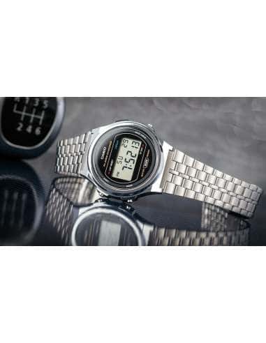Reloj Unisex Colección Vintage Plateado y Negro...