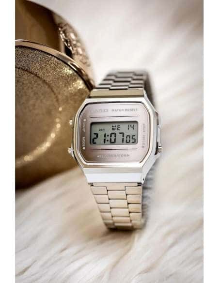 Reloj Unisex Colección Vintage Plateado - Casio A168WEM-7
