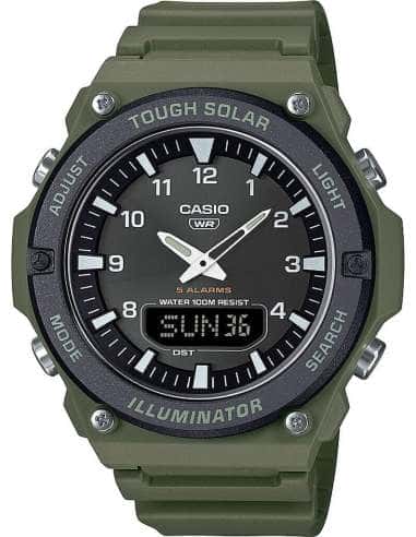 Reloj para Hombre de Acero Negro y Verde - Casio AQ-S820W-3BVEF