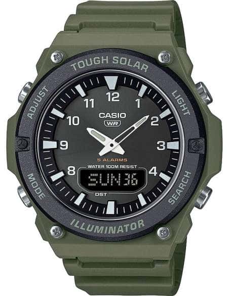 Reloj para Hombre de Acero Negro y Verde - Casio AQ-S820W-3BVEF