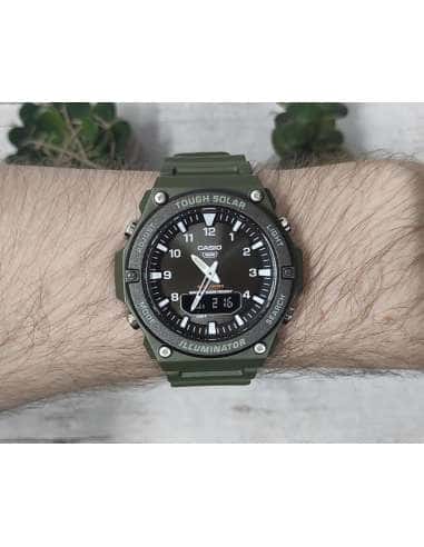Reloj para Hombre de Acero Negro y Verde -...