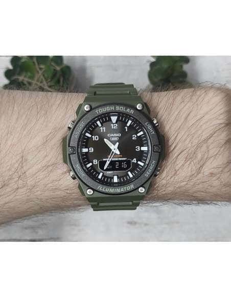 Reloj para Hombre de Acero Negro y Verde - Casio AQ-S820W-3BVEF