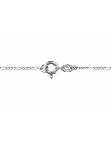 Cadena de Plata tipo Fígaro o 3x1 con Cierre...