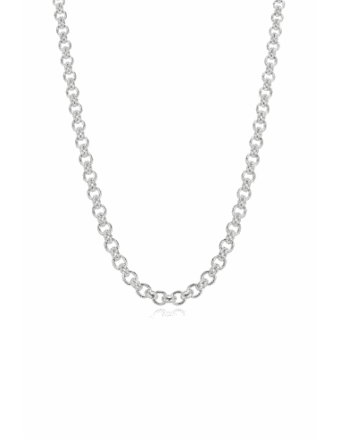 Cadena de Plata Rolo con Cierre Mosquetón – Plata de Ley