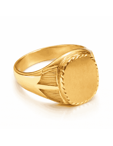 Sello de Oro para caballero Hueco- Oro Amarillo 18k