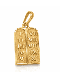 Colgante Tabla de los 10 Mandamientos de Oro - Oro Amarillo 18K