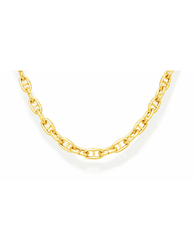 Cadena para Caballero Eslabón Ancla Forzada - Oro amarillo 18K