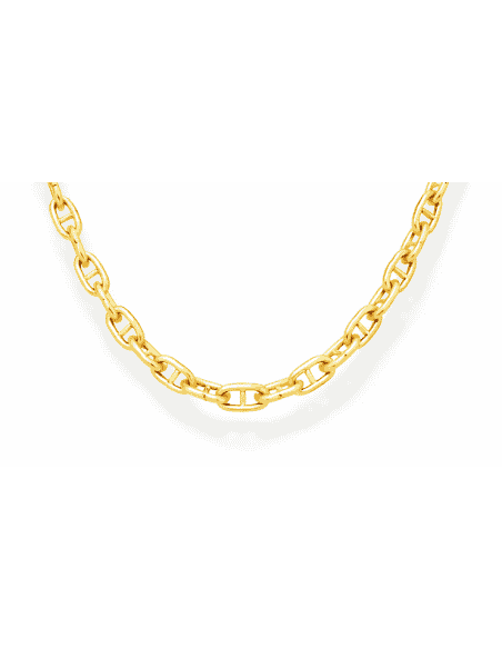 Cadena para Caballero Eslabón Ancla Forzada - Oro amarillo 18K