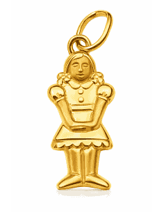 Colgante en Oro con Figura de Niña en Traje Regional - Oro Amarillo 18K