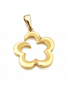 Colgante en Oro con Diseño de Flor Calada - Oro Amarillo 18K