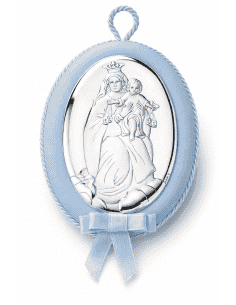 Medallón de Cuna Infantil Musical Virgen Carmen Celeste - 51891/04C
