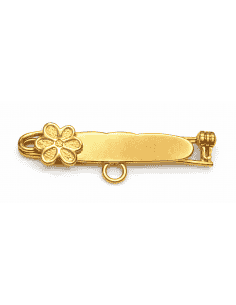 Alfiler Clásico con Motivo de Flor en relieve – Oro Amarillo 18K