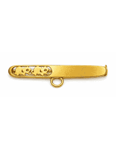 Alfiler Clásico con Motivo de 2 elefantes – Oro Amarillo 18K