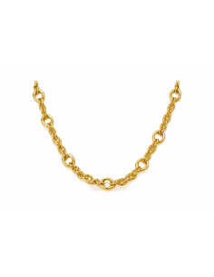 Cadena trenzada o Cordón Salomónico Unisex - Oro Amarillo 18K