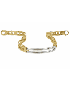 Esclava para caballero Bicolor - Oro amarillo y Blanco 18k