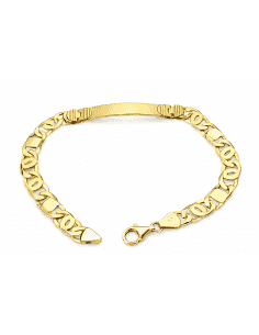 Esclava para caballero con eslabon Ojo de Perdiz  - Oro amarillo 18K