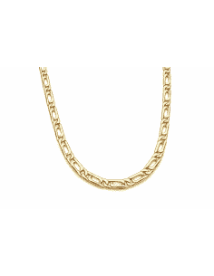 Cadena para Caballero Plano Ojo de Perdiz  - Oro amarillo18k