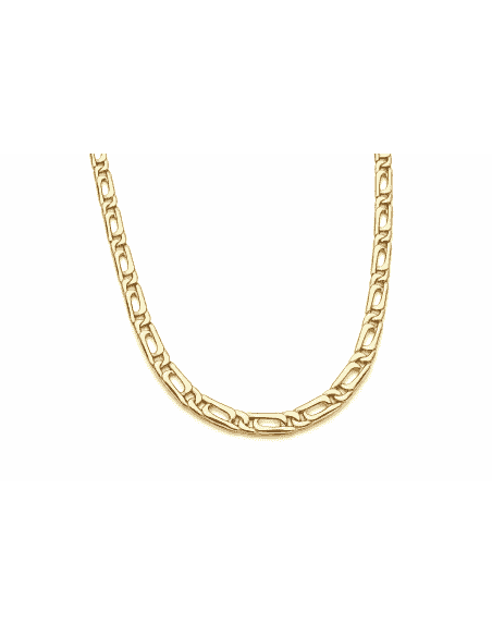 Cadena para Caballero Plano Ojo de Perdiz  - Oro amarillo18k