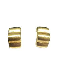 Pendientes para Mujer formas curbas con altorrelieves - Oro Amarillo 18K