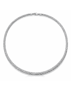 Cadena Malla redonda Oro Blanco - Oro Blanco 18K