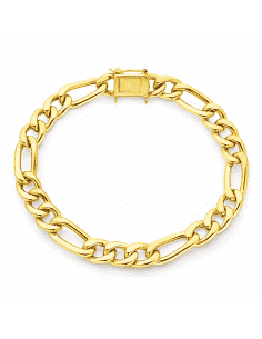 Pulsera para Caballero Fígaro con Cierre de Caja - Oro Amarillo18k